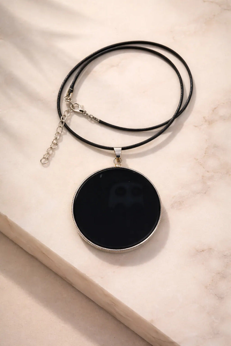Dije Espejo Obsidiana Filtrasol 5 Cm Protección Personal
