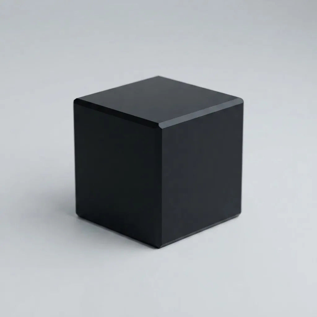 Cubo Obsidiana Geometría Sagrada 4 Cm Protección Energética 4 Cm