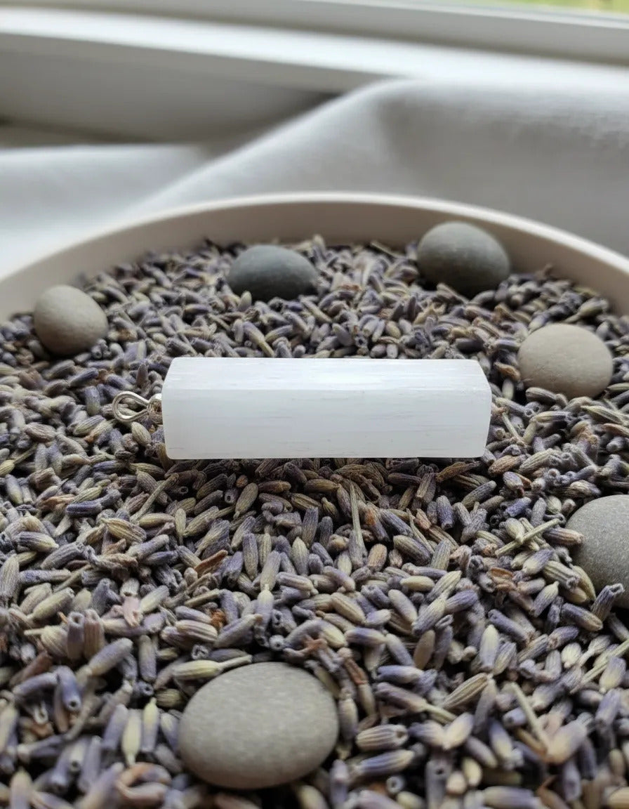 Dije Selenita Natural Claridad Limpieza Energética A Elegir