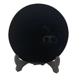 Espejo De Obsidiana Liso Artesanal 10 Cm Energía Protección