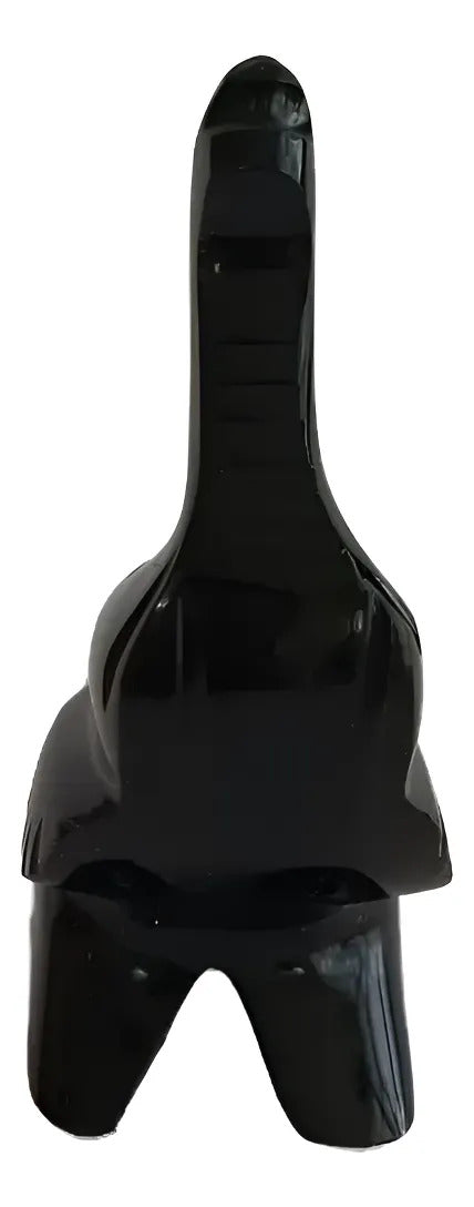 Figura Elefante Obsidiana Dorada 9 Cm Artesanal Protección