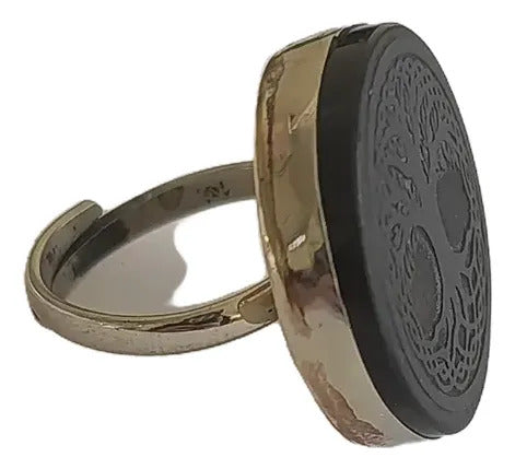 Anillo Obsidiana Ajustable Protección Energética A Elegir