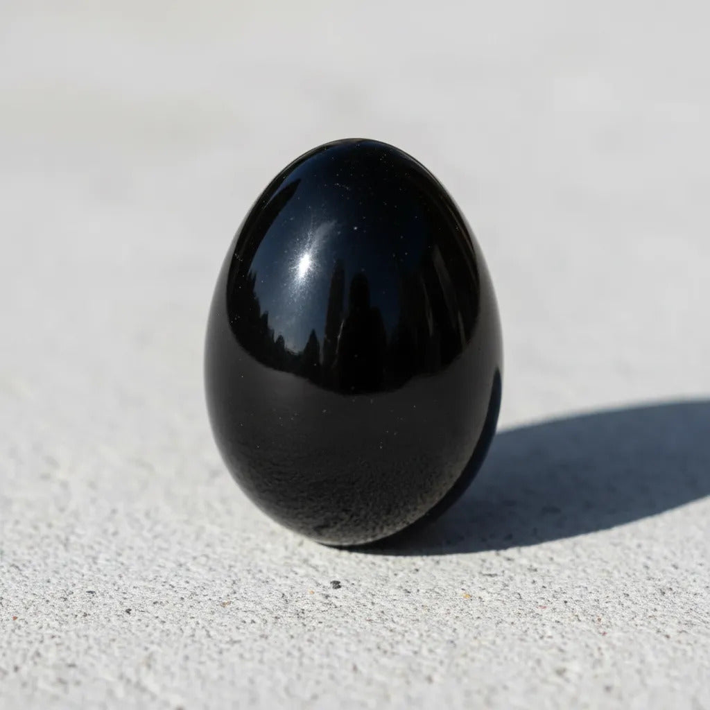 Huevo Yoni Egg Obsidiana 4.5 Cm Suelo Pélvico Protección