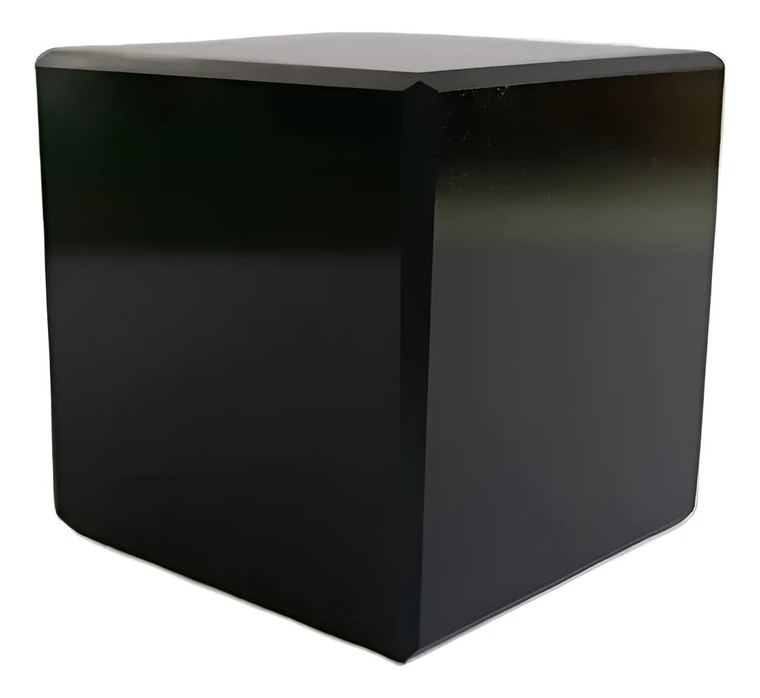 Cubo Obsidiana Geometría Sagrada 4 Cm Protección Energética 4 Cm