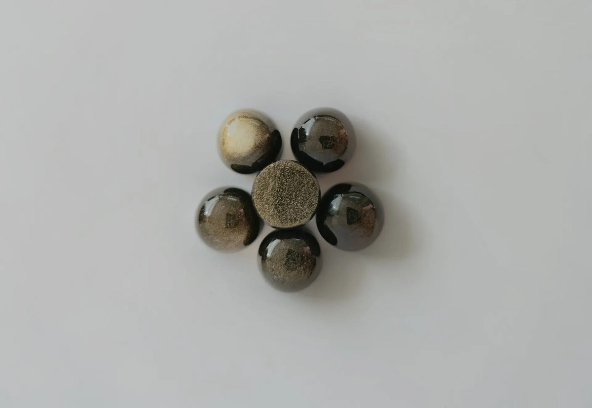 Ombliguera De Obsidiana Dorada 1.5 Cm Protección Energética