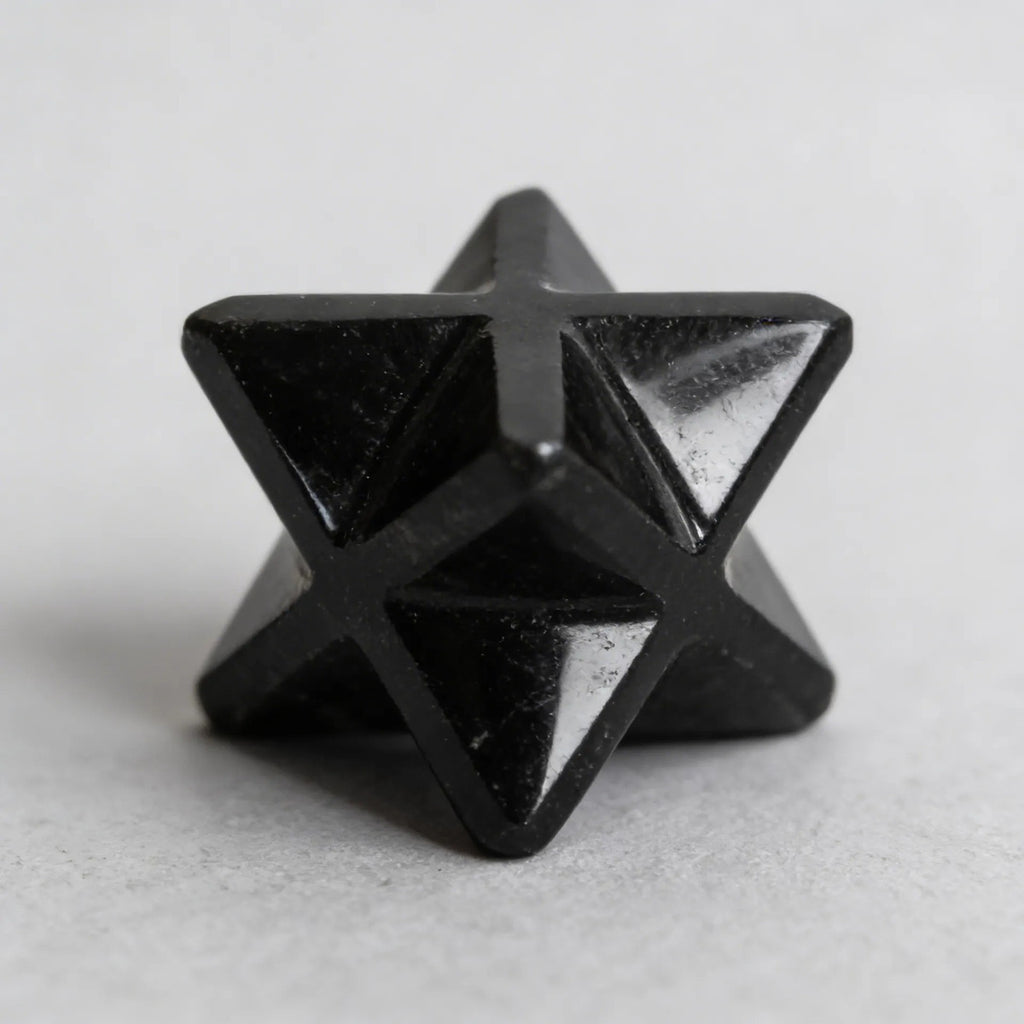 Merkaba Obsidiana De Bolsillo 2 Cm Geometría Sagrada