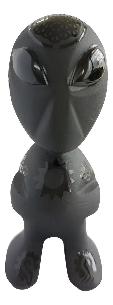 Figura Alien Obsidiana Negra Grabado Artesanal Protección Grabado 2