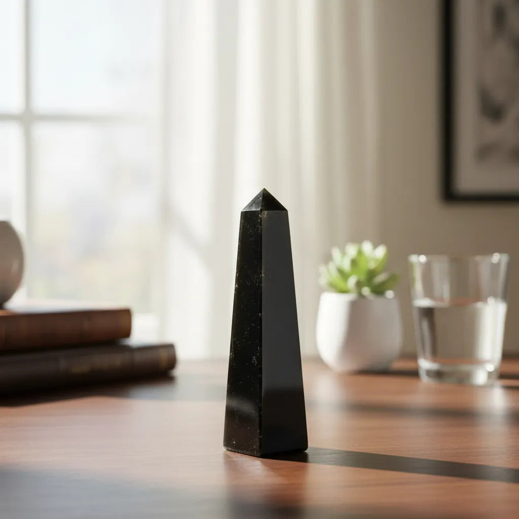 Obelisco De Obsidiana 10 Cm Protección Energética