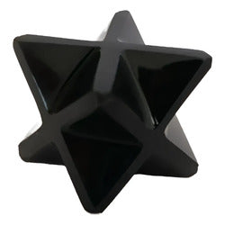 Merkaba Obsidiana De Bolsillo 2 Cm Geometría Sagrada