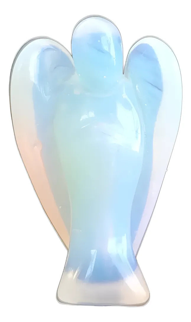 Ángel Guardián 4.8 Cm Protección Piedra Natural A Elegir Piedra Luna