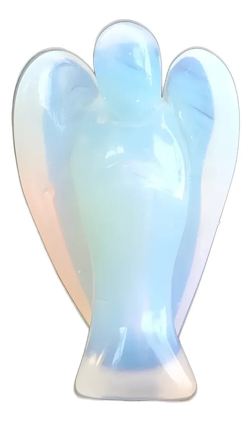Ángel Guardián 4.8 Cm Protección Piedra Natural A Elegir Piedra Luna