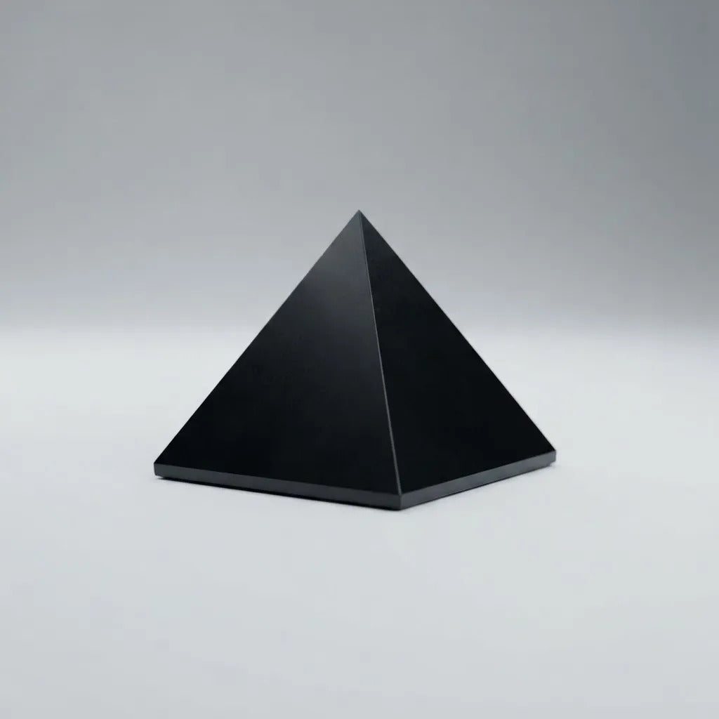 Pirámide Obsidiana Geometría Sagrada Protección Energética 7 Cm