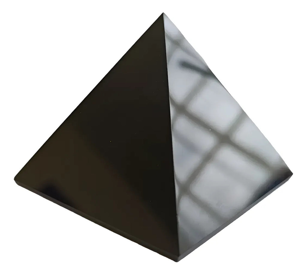 Pirámide Obsidiana Geometría Sagrada Protección Energética 7 Cm