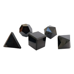 Sólidos Platónicos Obsidiana Geometría Sagrada 2 Cm