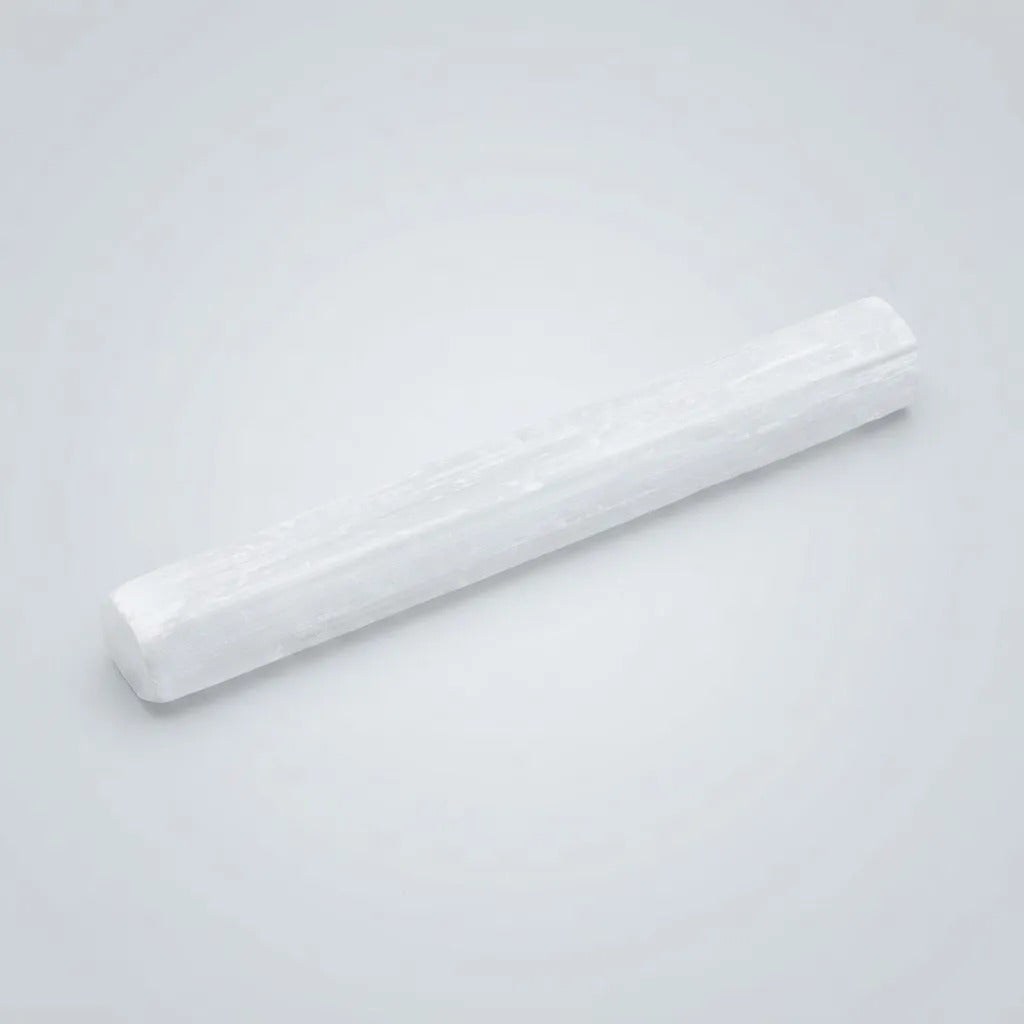 Barra De Selenita Natural Claridad Y Limpieza Energética 15 Cm