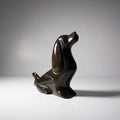 Figura Perro Obsidiana Dorada 9 Cm Artesanal Protección