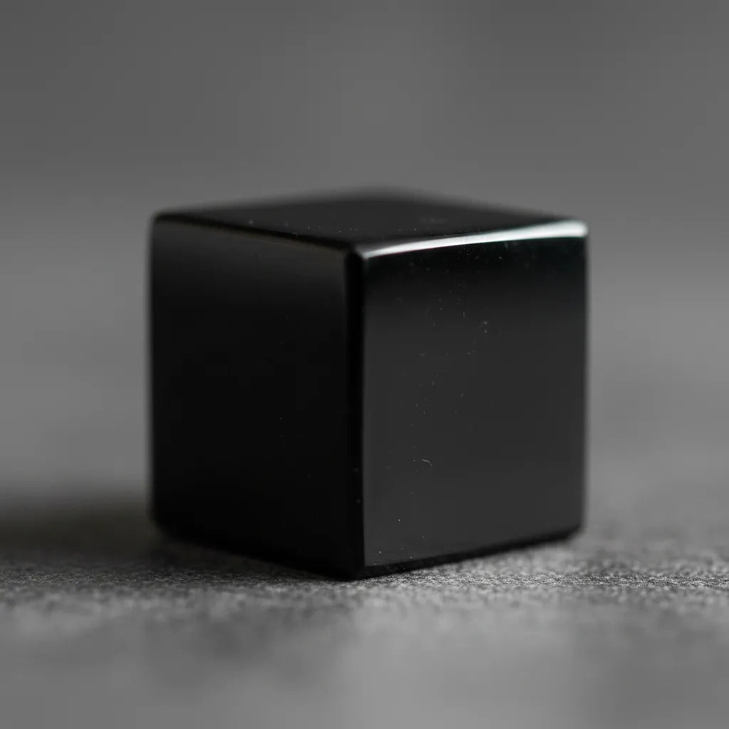 Cubo Obsidiana Geometría Sagrada 3 Cm Protección Energética