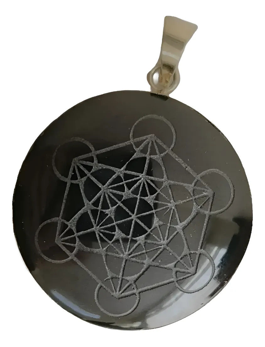 Dije Obsidiana Grabado 3.5 Cm Protección Sagrada A Elegir