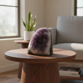 Geoda Amatista Natural Decoración Energía Protección Amatista