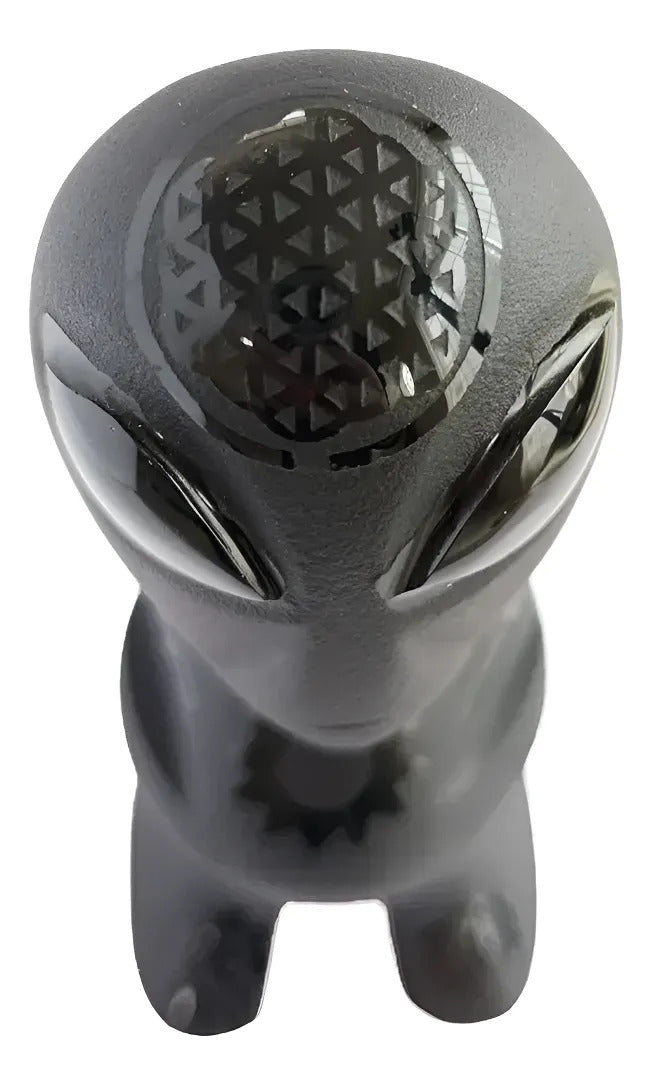 Figura Alien Obsidiana Negra Grabado Artesanal Protección Grabado 2