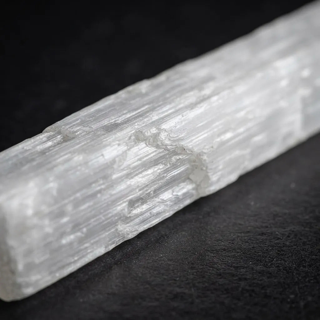 Barra De Selenita Natural Claridad Y Limpieza Energética 15 Cm