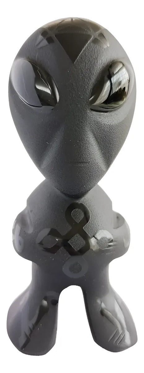 Figura Alien Obsidiana Negra Grabado Artesanal Protección Grabado 3