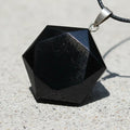 Dije Prisma Hexagonal Obsidiana Dorada 4 Cm Protección