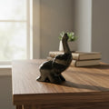 Figura Elefante Obsidiana Dorada 9 Cm Artesanal Protección
